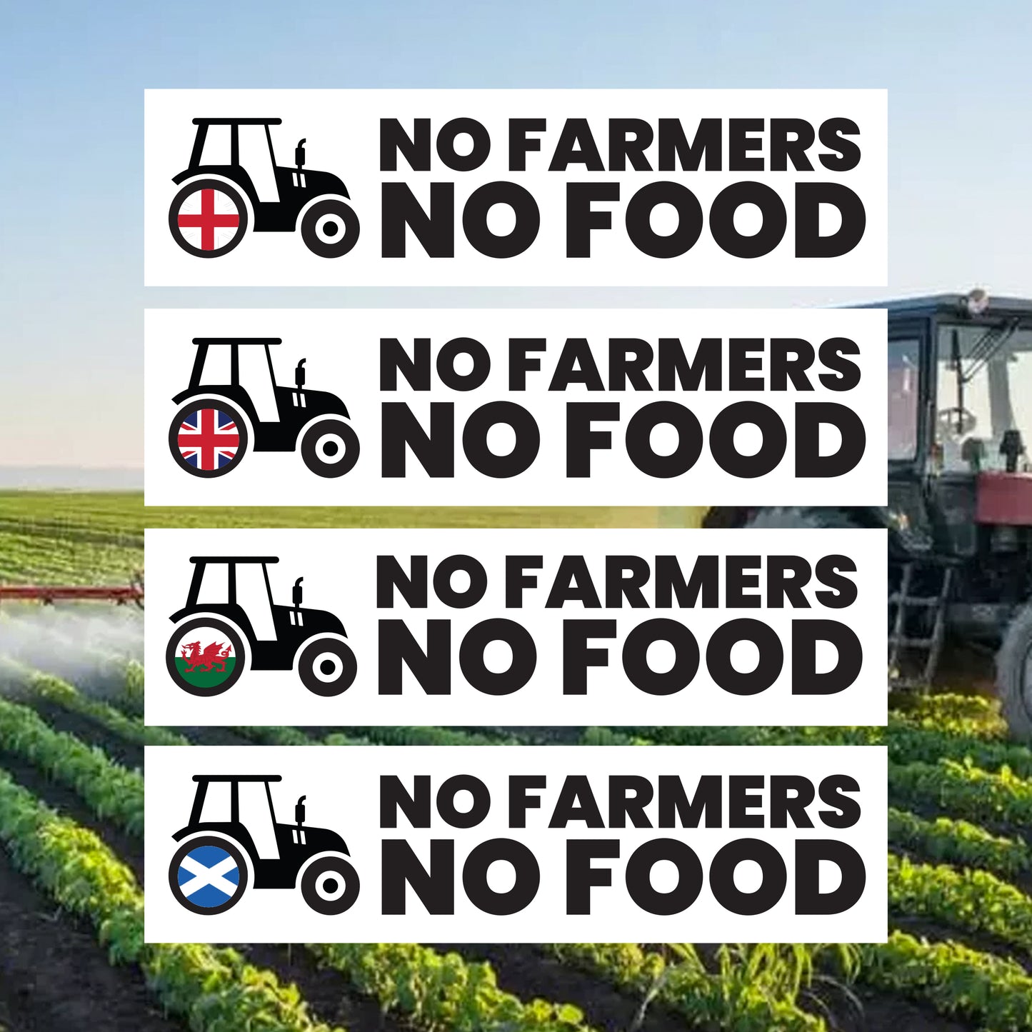 No Farmers No Food - Bumper Sticker