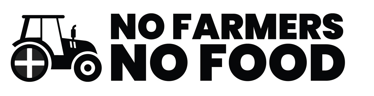 No Farmers No Food - Bumper Sticker