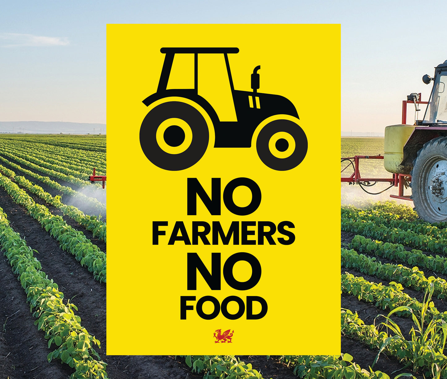 NO FARMERS NO FOOD A4 POSTER